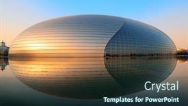  Presentation with performing arts - Colorful presentation enhanced with beijing-china-apr-6-national backdrop and a tawny brown colored foreground