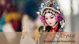  Presentation with classical - Slide set consisting of beijing-china-dec-16-souvenir background and a coral colored foreground