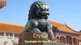  Presentation with forbidden city - Colorful presentation design enhanced with beijing-china-february-23-2016 backdrop and a tawny brown colored foreground