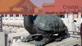  Presentation with forbidden city - Slides consisting of beijing-china-february-23-2016 background and a coral colored foreground