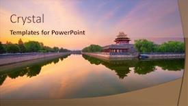  Presentation with forbidden city - Audience pleasing presentation design consisting of beijing-china-from-the-forbidden backdrop and a lemonade colored foreground