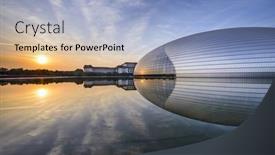  Presentation with performing arts - Presentation design with beijing-china-june-24-2014 background and a light blue colored foreground