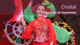  Presentation with lunar - Cool new presentation theme with beijing-china-november-16-artists backdrop and a tawny brown colored foreground