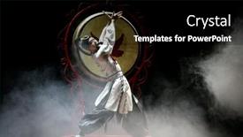  Presentation with drum - Theme featuring beijing-china-november-16 background and a black colored foreground