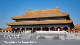  Presentation with forbidden city - Slides with beijing-china-october-14-2017 background and a gray colored foreground
