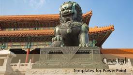  Presentation with forbidden city - Colorful theme enhanced with beijing-china-october-14-2017 backdrop and a coral colored foreground