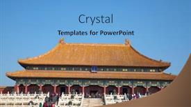  Presentation with forbidden city - Slides with beijing-china-october-14-2017 background and a light blue colored foreground