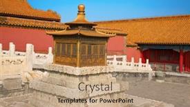  Presentation with forbidden city - Colorful slides enhanced with beijing-china-october-14-2017 backdrop and a coral colored foreground