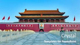  Presentation with forbidden city - Slides consisting of beijing-china-september-24-2014 background and a teal colored foreground