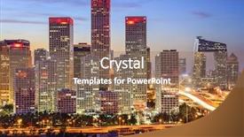 Presentation with china - Presentation theme enhanced with beijing china skyline background and a coral colored foreground
