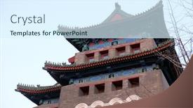  Presentation with archery - PPT theme featuring beijing-february-22-2016-archery background and a sky blue colored foreground