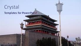  Presentation with archery - Audience pleasing PPT theme consisting of beijing-february-22-2016-archery backdrop and a sky blue colored foreground