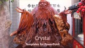  Presentation with philosopher - Colorful theme enhanced with beijing-february-23-statue backdrop and a tawny brown colored foreground