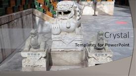  Presentation with lama - Cool new presentation theme with beijing-february-25-lion backdrop and a light gray colored foreground