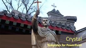  Presentation with saint joseph - Theme with beijing-february-25-saint-francis background and a tawny brown colored foreground