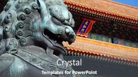  Presentation with forbidden city - Amazing presentation theme having front view of punching fist on gray background flag of thailand backdrop and a gray colored foreground