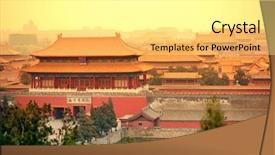  Presentation with old china - Amazing PPT theme having beijing in red tone china backdrop and a white colored foreground
