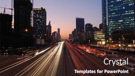  Presentation with skyline - PPT theme consisting of beijing-skyline-at-night background and a wine colored foreground