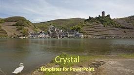  Presentation with village - Colorful PPT theme enhanced with beilstein-village-and-metternich-castle backdrop and a tawny brown colored foreground