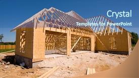  Presentation with house foundation - Amazing presentation theme having being built with wood truss backdrop and a ocean colored foreground