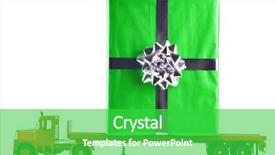  Presentation with what idea present by the picture - Slide set consisting of being delivered on a flatbed background and a shamrock green colored foreground