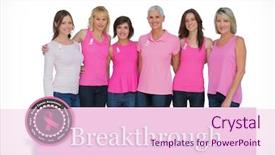  Presentation with breast cancer awareness month - Cool new presentation theme with being faithful - smiling women posing with pink backdrop and a lemonade colored foreground