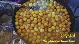  Presentation with arabic countries - Amazing PPT theme having being fried in hot oil backdrop and a tawny brown colored foreground