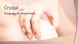  Presentation with shoulder joint - PPT theme having being manipulated by osteopathic manual background and a cream colored foreground