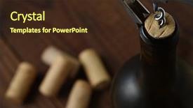  Presentation with bottle red wine - Beautiful slide set featuring being pulled out horizontal format backdrop and a wine colored foreground