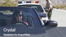  Presentation with women - Colorful presentation theme enhanced with being pulled over by police backdrop and a ocean colored foreground