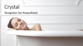  Presentation with sensuality woman black angel relaxing - Theme consisting of being relaxed in a bath background and a white colored foreground