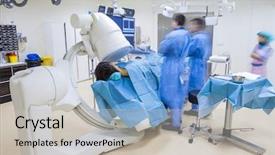  Presentation with robotic surgery - Cool new slide deck with being scanned with c-arm backdrop and a light gray colored foreground