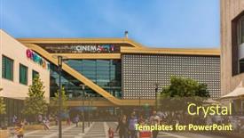  Presentation with city people walking - PPT layouts having beirut-lebanon-april-30-2017 background and a tawny brown colored foreground