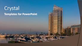  Presentation with marina - Slide deck having beirut-lebanon-april-30-2017 background and a teal colored foreground