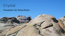  Presentation with kazakhstan - Cool new PPT theme with bektau ata national park kazakhstan backdrop and a light blue colored foreground