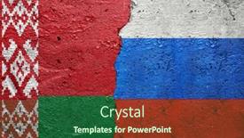  Presentation with russia flag - Slides having belarus-and-russia-cracked-concrete background and a forest green colored foreground