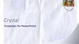  Presentation with postage - Slide set with belarus-circa-2008-mailing-envelope background and a sky blue colored foreground