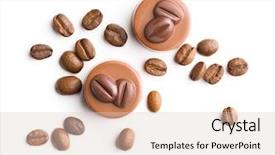  Presentation with flavor - Colorful PPT theme enhanced with belgian pralines with coffee flavor backdrop and a lemonade colored foreground