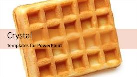  Presentation with background - Beautiful PPT layouts featuring belgian waffle isolated on white backdrop and a gold colored foreground