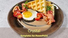  Presentation with bacon - Slide deck enhanced with belgian-waffle-with-bacon background and a tawny brown colored foreground
