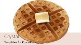  Presentation with syrup - PPT layouts enhanced with belgian-waffle-with-butter background and a gold colored foreground