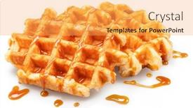  Presentation with background - Slides consisting of belgian-waffle-with-caramel-topping background and a yellow colored foreground