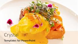  Presentation with egg - Slides consisting of belgian-waffle-with-poached-egg background and a  colored foreground