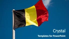  Presentation with water blue sky and peaceful - Slides consisting of belgic - belgian flag against blue sky background and a ocean colored foreground