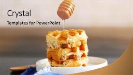  Presentation with honey bee kids - Audience pleasing presentation design consisting of belgic - pouring honey on waffles backdrop and a lemonade colored foreground