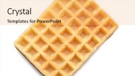  Presentation with background - Audience pleasing PPT theme consisting of belgic - tasty waffle on white background backdrop and a yellow colored foreground