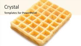  Presentation with background - PPT theme with belgic - tasty waffle on white background background and a blonde colored foreground