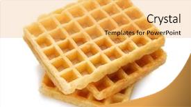  Presentation with simple design white - Beautiful slides featuring belgic - tasty waffles on white background backdrop and a yellow colored foreground