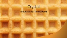  Presentation with cells - Presentation design having belgic - wafer cells texture background background and a gold colored foreground