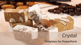  Presentation with colour blocking building blocks - Presentation theme enhanced with belgim christmas - blocks of honey and almond background and a  colored foreground